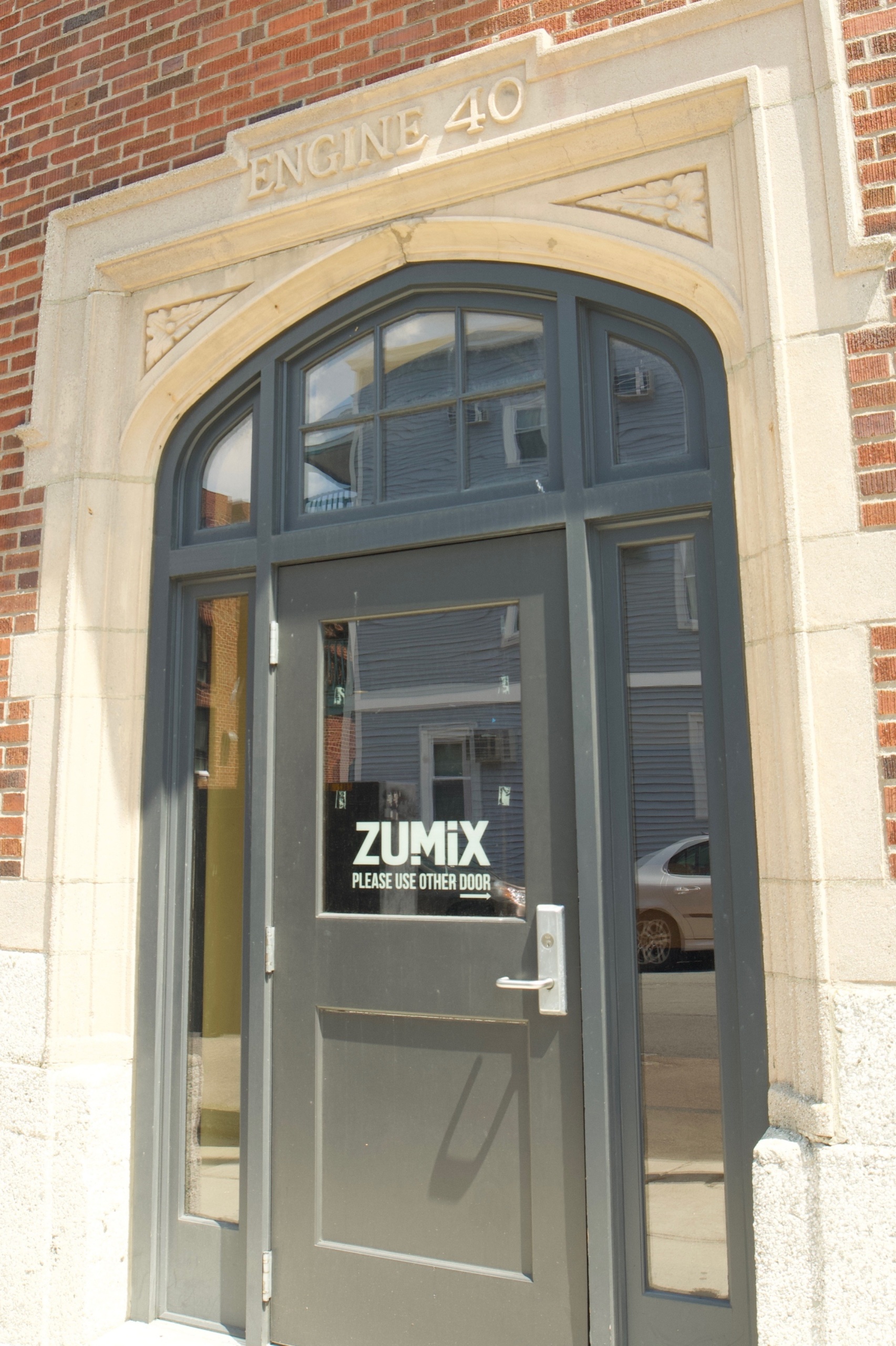 Zumix door with logo